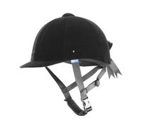 Cap da equitazione classico con rotella posteriore e guscio ABS con rivestimento