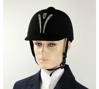CAP DA EQUITAZIONE DERBY HI LITE IN VELLUTO MICROFIBRA NERO