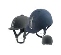 Cap da equitazione Pro 2 con rivestimento in microfibra e prese d'aria Tattini