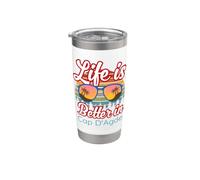 Cap D'Agde Souvenir / "Life Is Better In Cap D'Agde!" Bicchiere termico in acciaio inox doppia parete