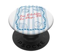 Cap D'Antibes Francia shell grafica spiaggia costiera PopSockets PopGrip Adesivo