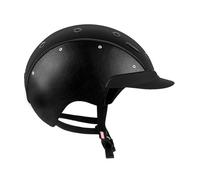 Cap equitazione Casco Master 6 in pelle laterale e scamosciato al centro Casco