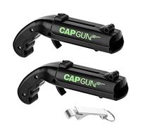 Cap Gun Apribottiglie 2 Confezioni Apribottiglie Bottiglia Divertente Tappo Gun Shooter Gun Launcher Pistola per Coperchio di Birra per Casa Bar Party Natale (Nero)