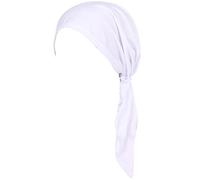 Cap Musulmano Turbante Stretch Hat Wrap Cap Perdita Testa Donne Caps Cappelli Alla Moda Donne, bianco, Taglia unica