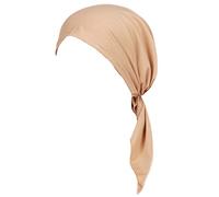 Cap Musulmano Turbante Stretch Hat Wrap Cap Perdita Testa Donne Caps Cappelli Alla Moda Donne, cachi, Taglia unica