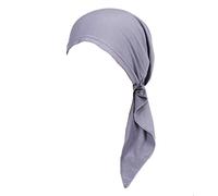 Cap Musulmano Turbante Stretch Hat Wrap Cap Perdita Testa Donne Caps Cappelli Alla Moda Donne, Grigio, Taglia unica