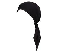 Cap Musulmano Turbante Stretch Hat Wrap Cap Perdita Testa Donne Caps Cappelli Alla Moda Donne, Nero , Taglia unica