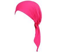 Cap Musulmano Turbante Stretch Hat Wrap Cap Perdita Testa Donne Caps Cappelli Alla Moda Donne, Rosa acceso, Taglia unica