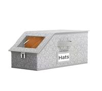 Cap Organizer Rack - Stackable Baseball Hat Display Storage Case Fits 24 Pieces | Clear Cover Hat Holder Box, Closet Arrangement Shelf for Bedroom, Wardrobe, Doorway, Wall, Bathroom, Dorm, Lounge