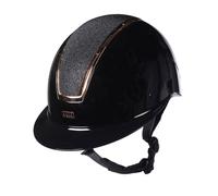 Cap per equitazione da donna con placca lucida e bordi glitterati Lady Shield B