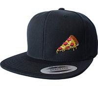 cap: Pizza Slice II - Flexfit Classic Snapback Basecap con Ricamo - Berretto Cappello Regalo Uomini Donne - Cuciniere Pizzeria Servizio Consegne Work-Wear Lavoro Tuta (One Size)