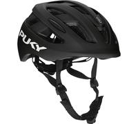 PUKY Casco M nero, ideale per circonferenza della testa 54 - 58 cm, leggero e ventilato, robusto policarbonato e schiuma EPS, modulo luce e visibilità a 360°, design elegante e opzioni di colore