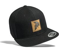 cap: Sparta (con Toppa in Pelle) - Flexfit Classic Snapback Basecap - Spartano - Berretto - Cappello Regalo - Urban Streetwear - Fitness Gym - Esercito Army Casco Elmo (One Size)