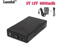 Capacità al 100% 5V 12v Batteria di backup 6800mAh Batteria agli ioni di litio 3S2P DC 12V 5V Alimentazione mobile con caricatore cavo 5521
