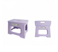 Capacità con blocco di sicurezza, sgabelli pieghevoli portatili | Realizzato in plastica PP, con una capacità di carico di circa 300 libbre, grigio, stile minimalista(Purple,36x30x34cm)