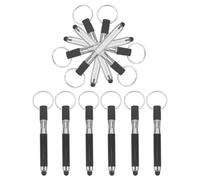 Capacitive Pen Nero 12pezzi Portachiavi Plastico Lega | Drawing Pen Key Chain, Screen Pens Key Chain, Key Rings Stylus, Touch Screen Screen Stylus, Back To School Party