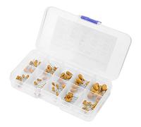 Capacitor Assortment, 100pcs Tantalum Capacitor 10 Values 16V 1 Uf - 100 Uf Capacitors Assortment Kit with Box, Capacitors