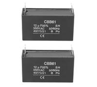 Capacitore Avviamento Motore Generatore Gasoline 12UF, 2 Pezzi Capacitore CBB61 AC per Ventilatore, Avviamento Generatore e Applicazioni Motore