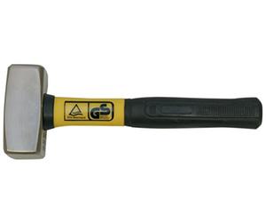 CAPALDO Martello e Mazzetta in Acciaio Forgiato e Mazzetta in Vetroresina GS-TUV GR. 1000 Argento (Silver) 1000 g