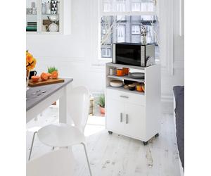 CAPALDO Mobile Portaforno 1C+2A Bianco/Cemento