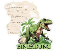 Capaneus 12 Inviti Compleanno Bambino Dinosauro, Biglietti Invito Compleanno Bambino, Dinosauro Biglietti d'Invito, Biglietti Invito Festa Tema Dinosauro per Ragazzo Ragazza Adolescente