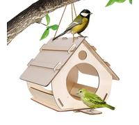 Capanna Artigianale: Mangiatoia Per Casetta Per, Strumento In Legno Per Appendere Fai Da Te, Per Alberi Esterno | Cortili Giardini Per Colibrì Kit Artigianale In Legno Habitat Per