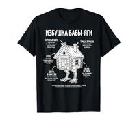Capanna Baba Yaga su Zampe di Gallina Folklore Maglietta