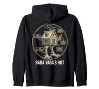 Capanna di Baba Yaga Mitologia Slava Felpa con Cappuccio