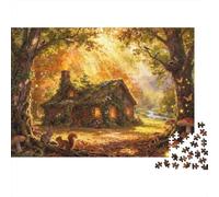 Capanna incantata nella foresta segreta Puzzle in Legno Impermeabile DIY Puzzles Da 1000 Pezzi Regali Per Adulti Colorati Giochi Educativi