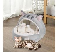 Capanna per gattini con nido per gatti semichiusa, con fondo impermeabile