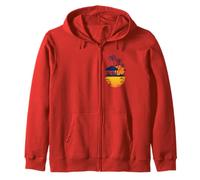 Capanna Tropicale al Tramonto con Palme Felpa con Cappuccio