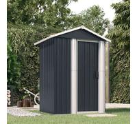 vidaXL Capanno da giardino Antracite 126x97,5x177 cm in acciaio zincato