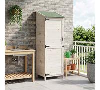 vidaXL Capanno da Giardino Bianco 59,5 x 56 x 176,5 cm, Ricovero da Giardino, Struttura in Legno Rettangolare, Spazio Abbondante per Attrezzi, Organizzazione Impermeabile