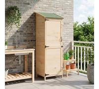 vidaXL Capanno da Giardino Naturale 59,5 x 56 x 176,5 cm, Ricovero da Giardino, Struttura in Legno Rettangolare, Spazio Abbondante per Attrezzi, Organizzazione Impermeabile