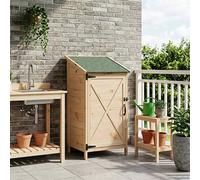 vidaXL Capanno da Giardino Naturale 59,5 x 56 x 113,5 cm, Ampio spazio, shed da giardino moderno in legno, resistente alle intemperie, ventilato per esterni