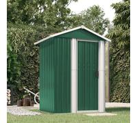 vidaXL Capanno da giardino 126x97,5x177 cm acciaio zincato verde