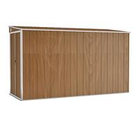 Capanno Giardino a Parete Marrone 118x288x178cm Acciaio Zincato