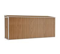 Capanno Giardino a Parete Marrone 118x382x178cm Acciaio Zincato