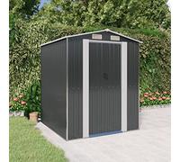 Capanno per attrezzi in acciaio zincato, antracite, 192 x 191 x 223 cm, resistente alle intemperie, con molto spazio di archiviazione, richiudibile, ideale come capannone degli attrezzi e garage per