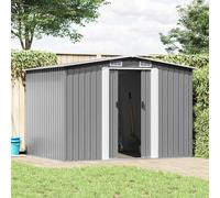Capanno per Attrezzi in Metallo Grigio 257x205x178 cm - Vidaxl