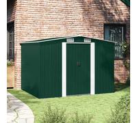 Capanno per Attrezzi in Metallo Verde 257x205x178 cm - Vidaxl