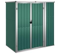 Capanno per Attrezzi Verde 161x89x161 cm in Acciaio Zincato