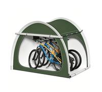 Capanno per Biciclette per 3-4 Biciclette, Impermeabile e con Protezione UV, Pieghevole, Adatta Anche per Moto, Attrezzi da Giardino e Tosaerba(Green)