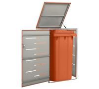 Capanno singolo per bidoni della spazzatura 69 x 77,5 x 112,5 cm, in acciaio inox