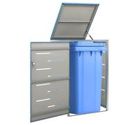 Capanno singolo per bidoni della spazzatura 69 x 77,5 x 112,5 cm, in acciaio inox
