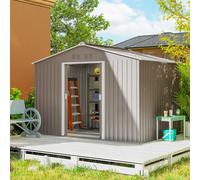 Capannone da giardino esterno Outsunny, 4,9 m2 277X195X192 cm, capannone da giardino esterno in metallo con tetto in fibra di vetro, P