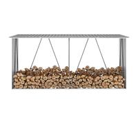 vidaXL Capannone da Giardino in Acciaio Zincato 330x84x152cm Grigio