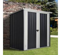 Capannone da giardino Outsunny 1,26 m2 147X86X134 cm 2 ante e serratura Nero