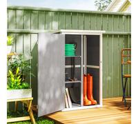 Capannone da giardino Outsunny, capannone per attrezzi con punta per asfalto, capannone per attrezzi con ripiani