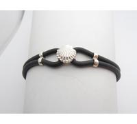 Capasanta : Braccialetto in Argento 925 e Caucciù- Bracciale San Giacomo Cammino